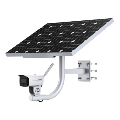 Cámara solar Dahua 4G con panel y soportes. IPC-HFW3241DF-AS-4G