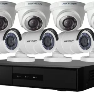 KIT CAMARAS ANALOGA 1080P 4DOMO+4BALA HIKVISION